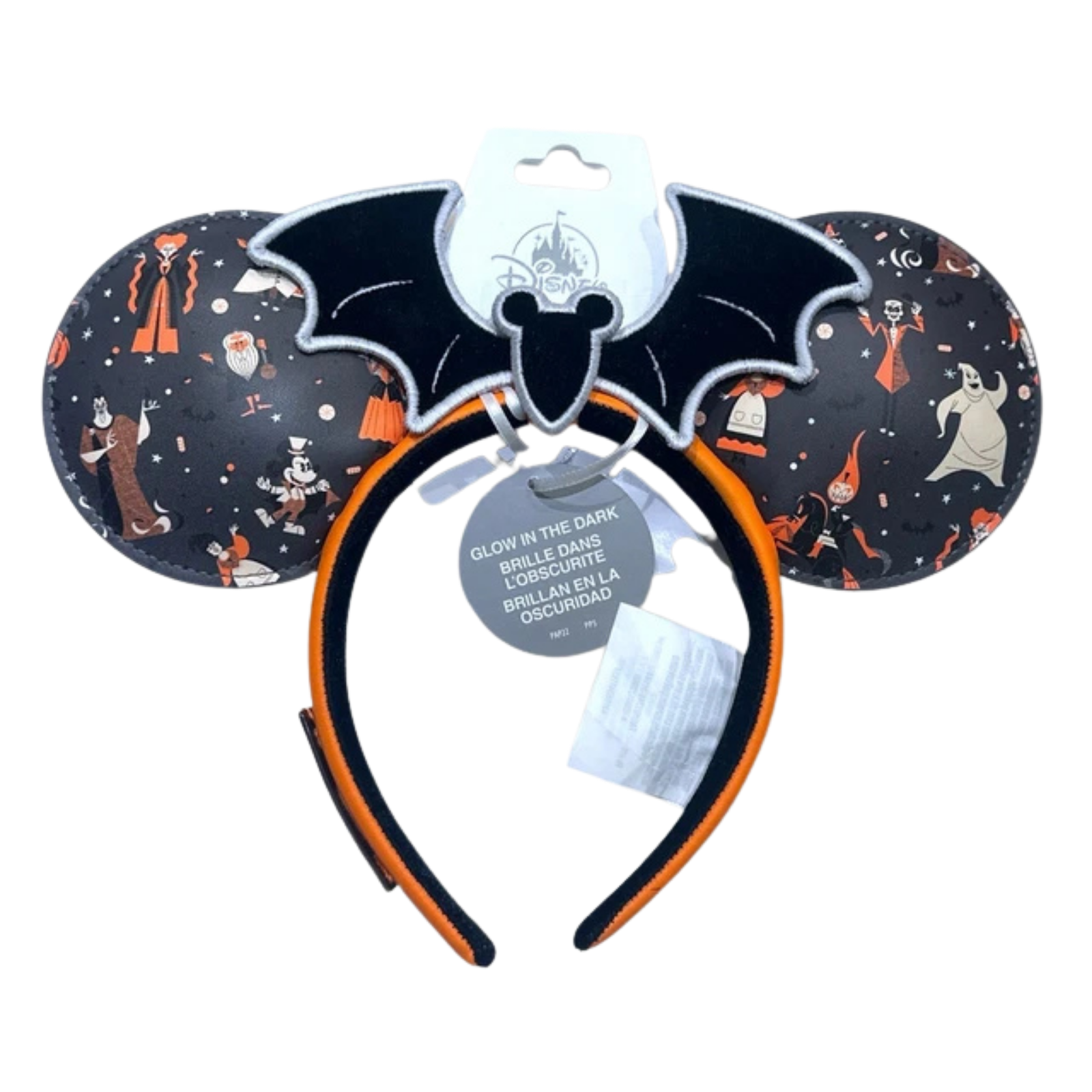 Glow-in-the-dark Halloween bat ear headband